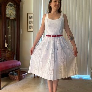 White Eyelet Summer Dress
